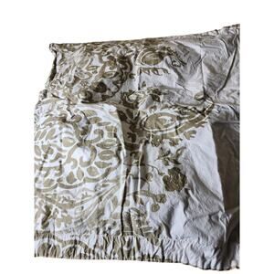 NINA HOME Tan Floral Brown Lightweight EURO Pillow Shams 26x26 - Set of 2